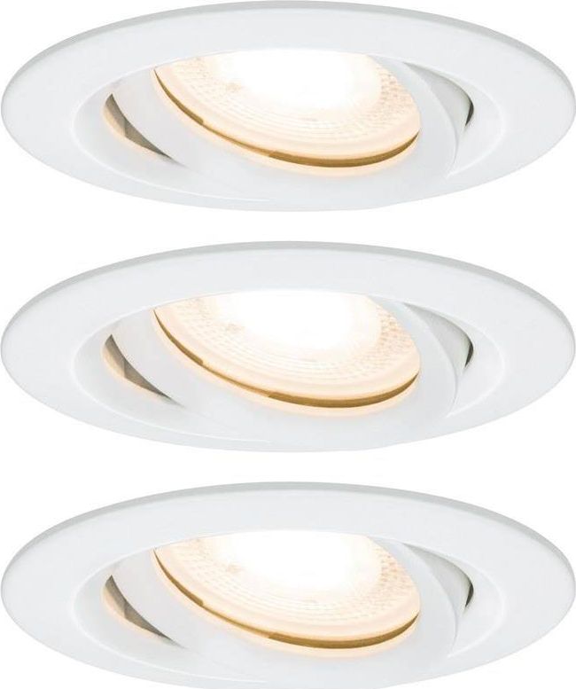 Paulmann Oprawa wbudowana Nova premium IP65 ruchoma LED 3x7W 230V GU10 51mm Biały/Aluminium