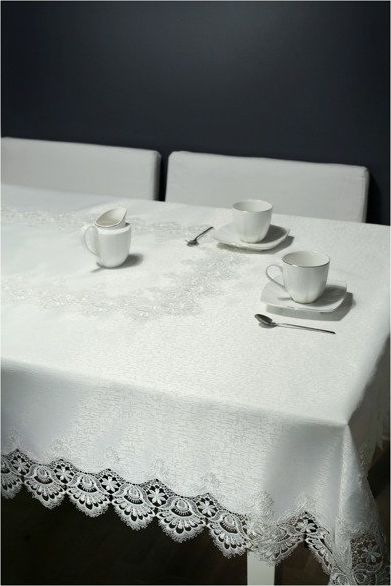 Mesa Obrus Na Stół Owalny Gipiura 088_Kremowy 140x350