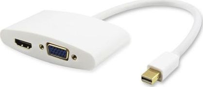 Adapter AV PremiumCord DisplayPort Mini - HDMI - D-Sub (VGA) biały (Kportadm08)