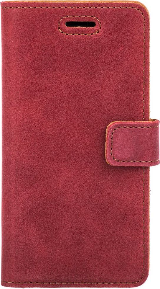 Surazo Etui na telefon Surazo ze skóry naturalnej Wallet case - Nubuk Czerwony