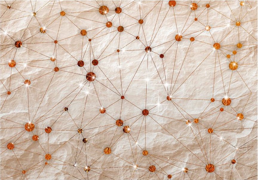 DecoNest Fototapeta - Kamień i złoto - 400X280