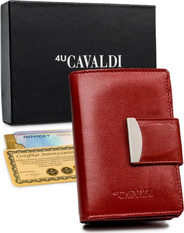 4U Cavaldi Portfel damski skórzany RFID stop Cavaldi pionowy zatrzask NoSize
