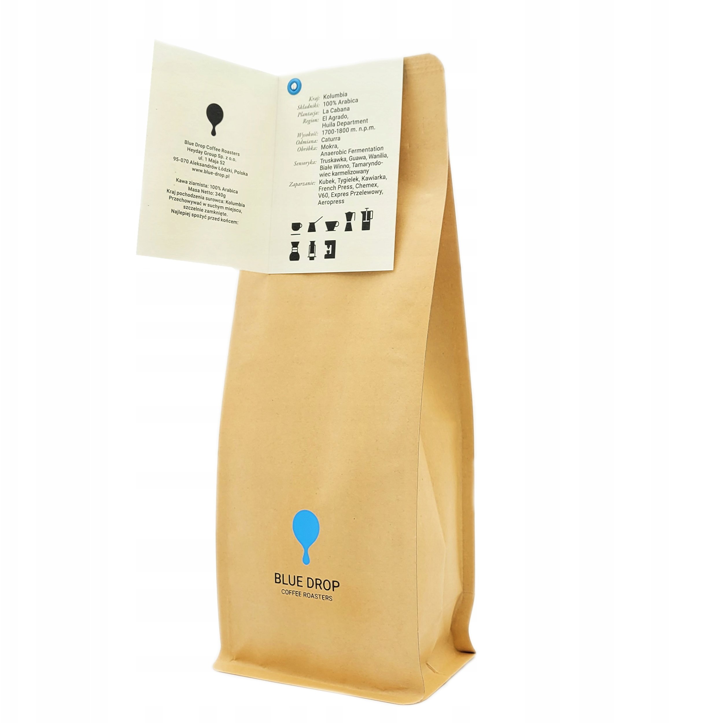 Kawa ziarnista 100% Arabika świeżo palona Kolumbia