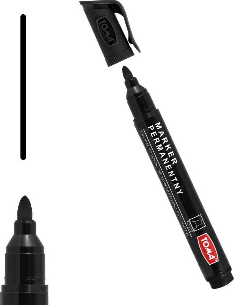 StudioCen Pisak permanentny okrągły czarny