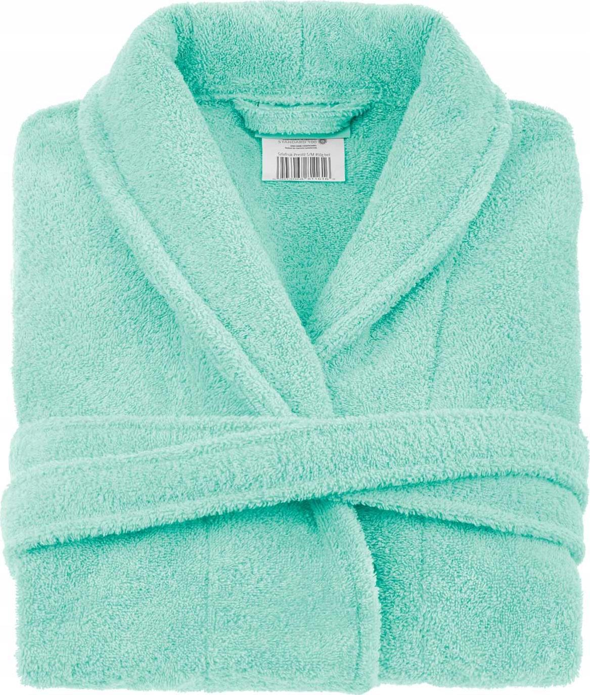 Spod Igły i Nitki DAMSKI SZLAFROK BAWEŁNIANY HOTELOWY MIETOWY S/M