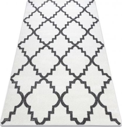 Dywany Łuszczów Dywan SKETCH - F343 krem/szara koniczyna marokańska trellis, 120x170 cm