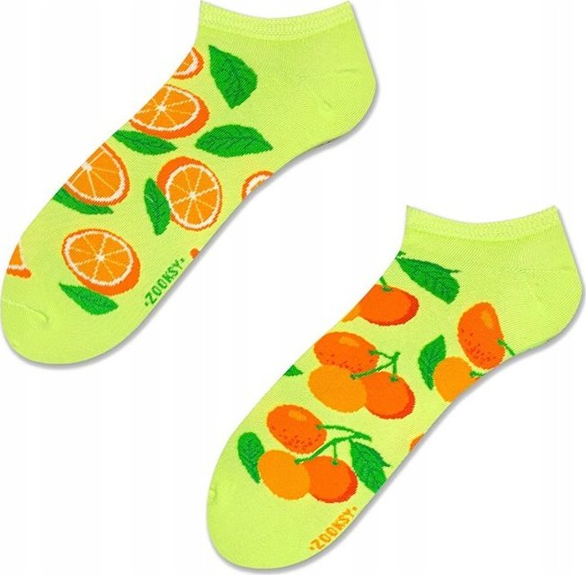 Zooksy ZOOKSY Kolorowe śmieszne stopki Pomarańczowe 36 - 40
