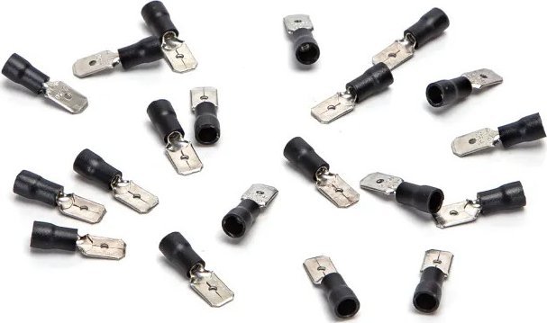 Aigostar Preizolowane zaciski tłoczone na zimno MDD2-250 20 szt., czarne Preizolowane zaciski tłoczone na zimno MDD2-250 20 szt., czarne