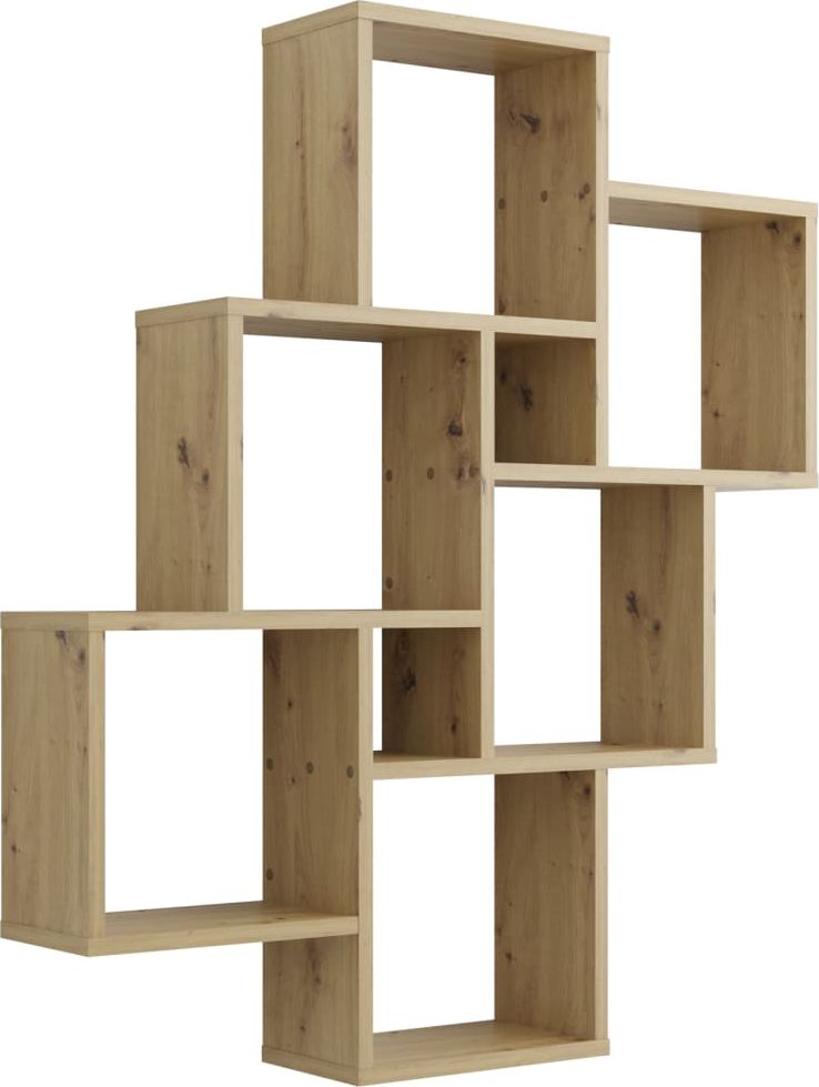 FMD FMD Półka wisząca z 8 przegrodami, dąb artisan