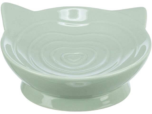 Viviana, miska podwy�szona, dla kota, ceramiczna, sza�wiowa, 0.15 l/? 14 cm