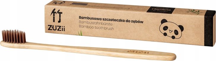 ZUZii Bambusowa szczoteczka do zębów BRĄZOWA uniwersalny