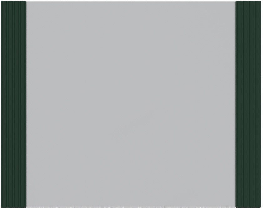 Lustro wiszące z ryflowaną ramą na ścianę do pokoju Zielony DANTE DT20