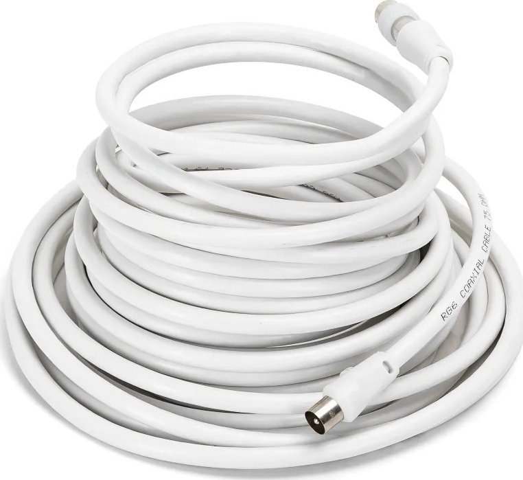 Aigostar Kabel telewizyjny RG6U ze złączami męsko-męskimi i akcesoriami