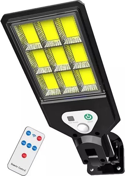 Mała Latarnia uliczna solarna 15W COB, z pilotem, czujnikiem ruchu i zmierzchu Latarnia uliczna solarna 15W COB, z pilotem, czujnikiem ruchu i zmierzc