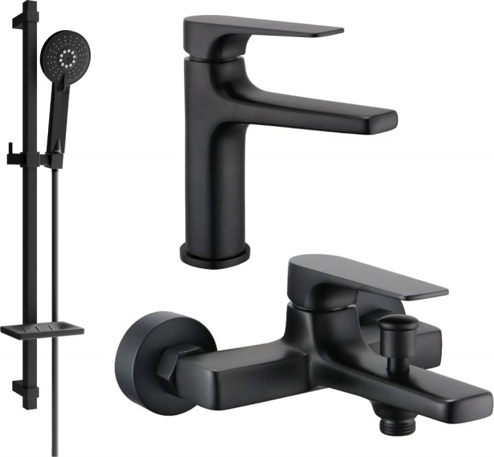 Mexen Mexen Lynx DQ40 zestaw wannowy, czarny - 745903DQ40-70