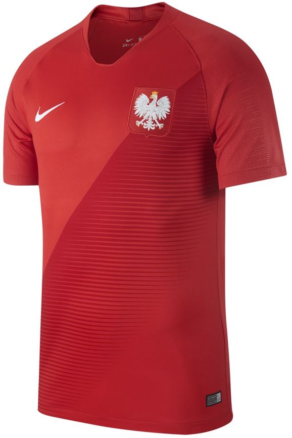 Nike Koszulka piłkarska Reprezentacji Polski Y Stadium JSY SS Away czerwona r. 137-147 (894014 611)