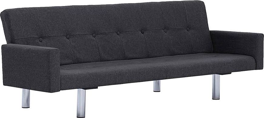 Elior Rozkładana sofa Nesma z podłokietnikami - ciemnoszara