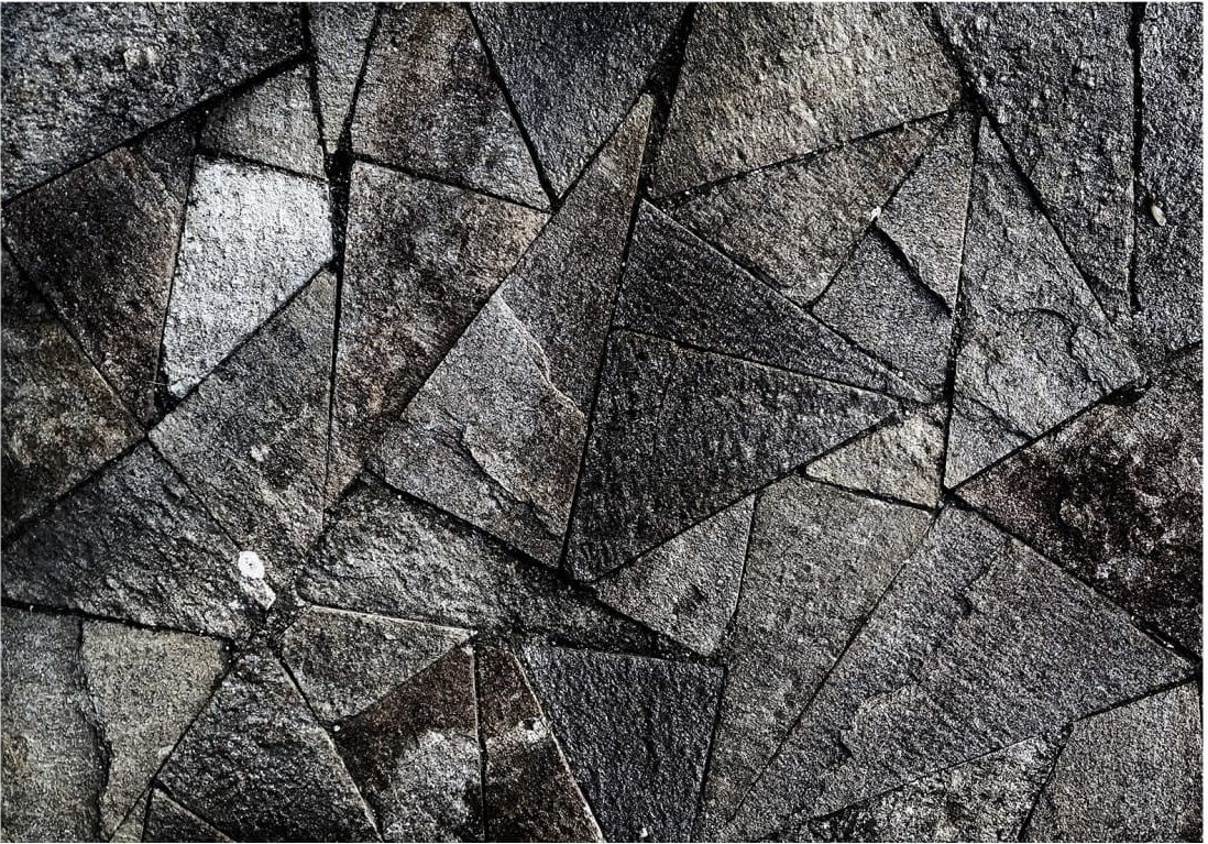 DecoNest Fototapeta - Płytki chodnikowe (szary) - 150X105