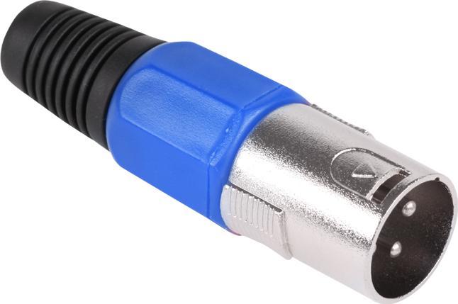 Wtyk mikrofonowy męski niebieski