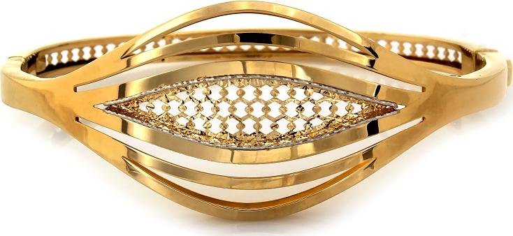 Lovrin Złota sztywna bransoletka 585 ekskluzywna 7,6 g