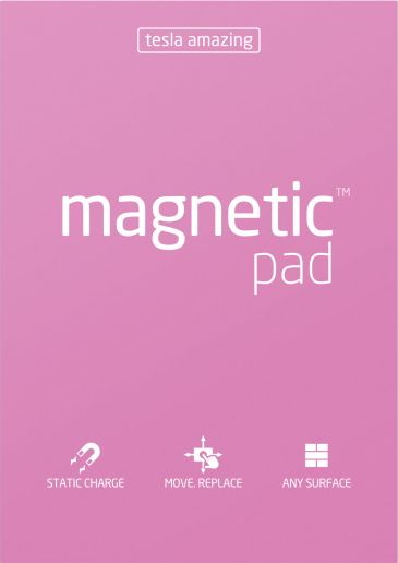 Karteczki elektrostatyczne, suchościeralne na notatki, różowe, A5