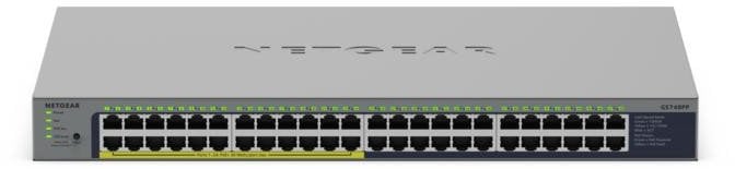 NETGEAR GS748PP - Switch - unmanaged - 24 x 10/100/1000 + 24 x 10/100/1000 (PoE+) - Desktop, wandmontierbar - PoE+ (380 W)