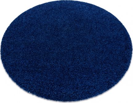 Dywany Łuszczów Dywan SOFFI koło shaggy 5cm granat, koło 100 cm