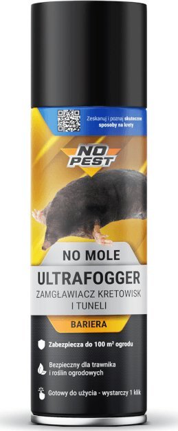 NO PEST Ultrafogger na Krety 300ml Zamgławiacz Kretowisk i Tuneli Środek Preparat Bomba na Krety Nornice