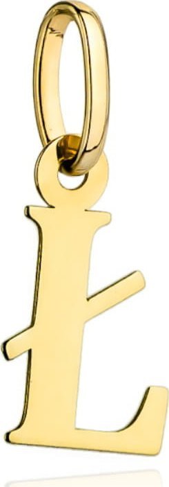 Zawieszka złota literka Ł duża