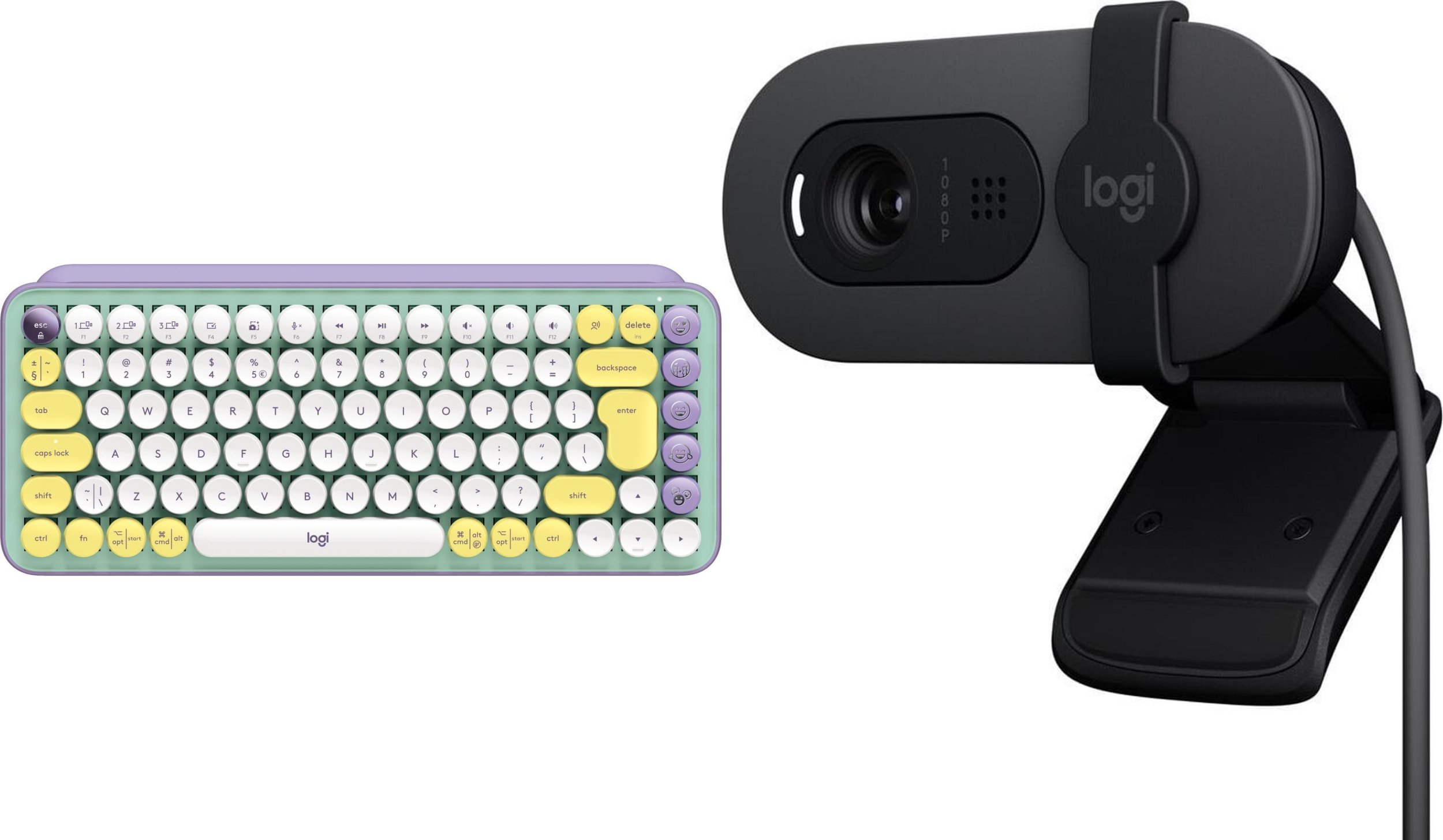 Klawiatura Logitech POP Keys (920-010736) + Brio 100 (960-001585)