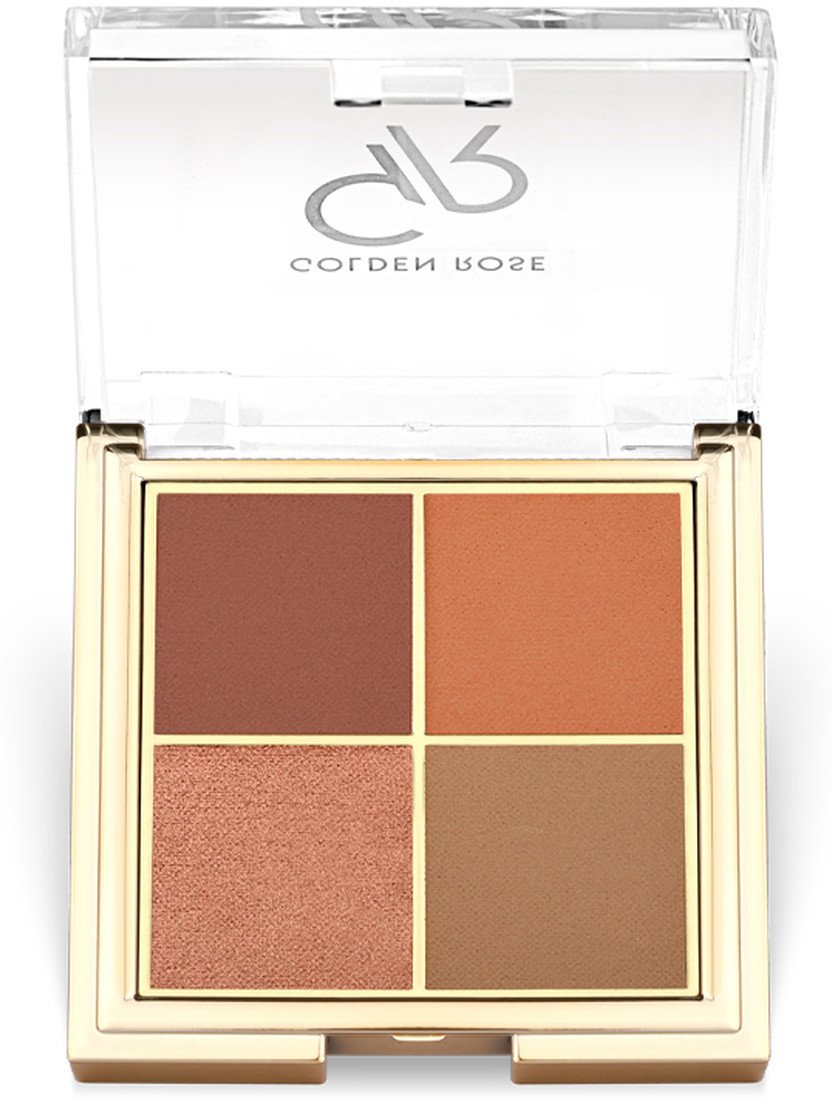 Golden Rose Quattro Eyeshadow Palette Paleta cieni do powiek poczwórna 9g Red Brick (05)