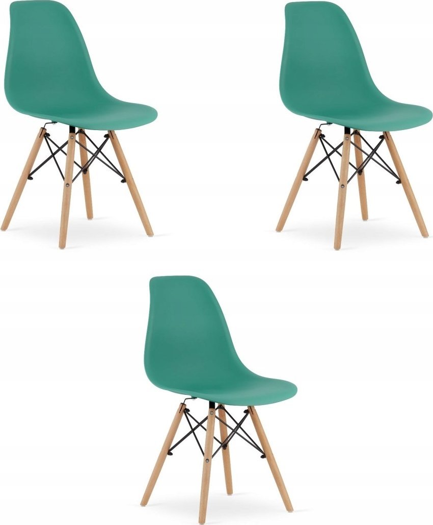 Leobert Krzesło OSAKA zielone / nogi naturalne x 3