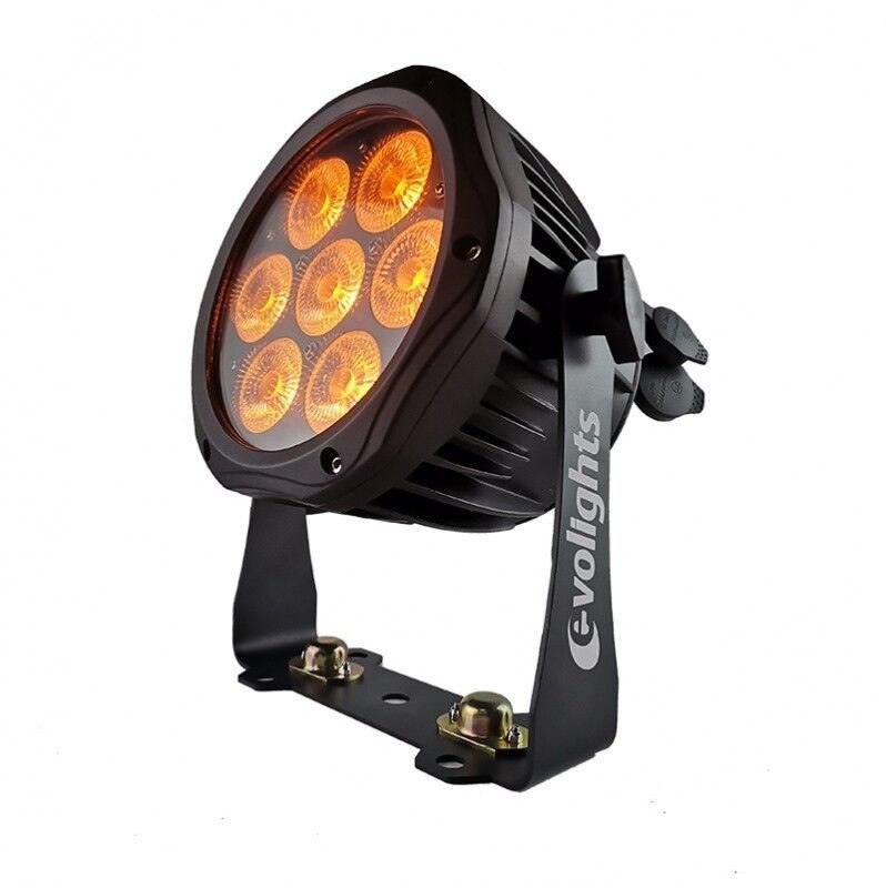 EVOLIGHTS GLACIER 7 LED PAR 7x10W RGBWA-UV IP65 oświetlenie sceniczne zewnętrzne