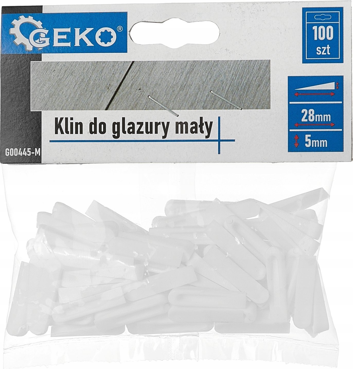 Geko Klin do glazury duży - 9,0mm - op.50szt (100)
