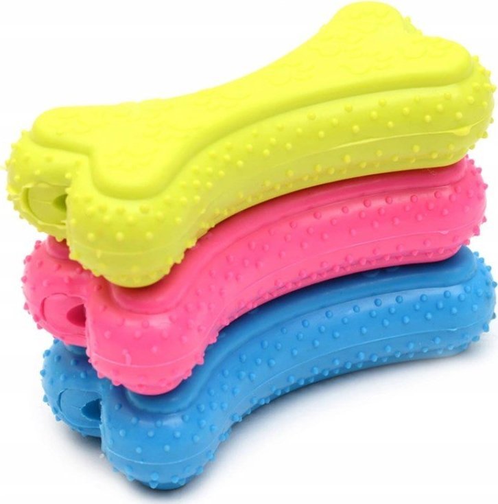 Hurt-net ZABAWKA DLA PSA GUMOWY GRYZAK KOŚĆ PISZCZĄCA MOCNA XJ3801