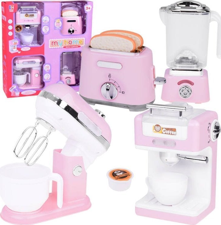 Jokomisiada Zestaw małego AGD do zabawy mikser blender toster ekspres do kawy ZA5204