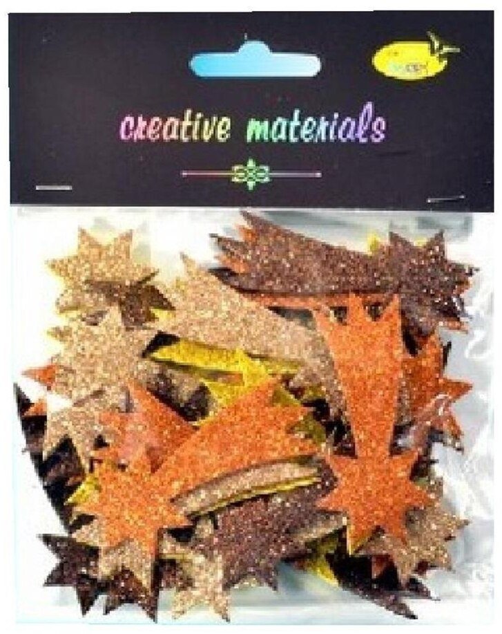 Party Deco Komety z kolorowej pianki brokatowej 40szt