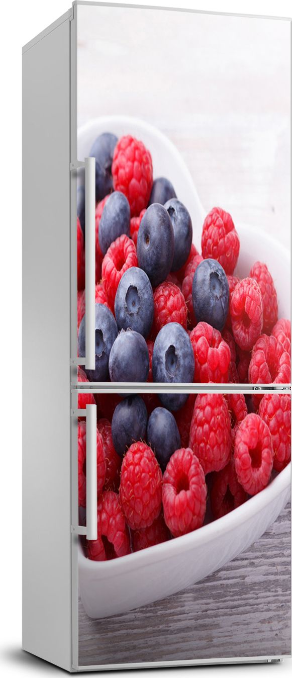 Tulup Naklejka samoprzylepna na lodówkę 60x180 cm Maliny i jagody