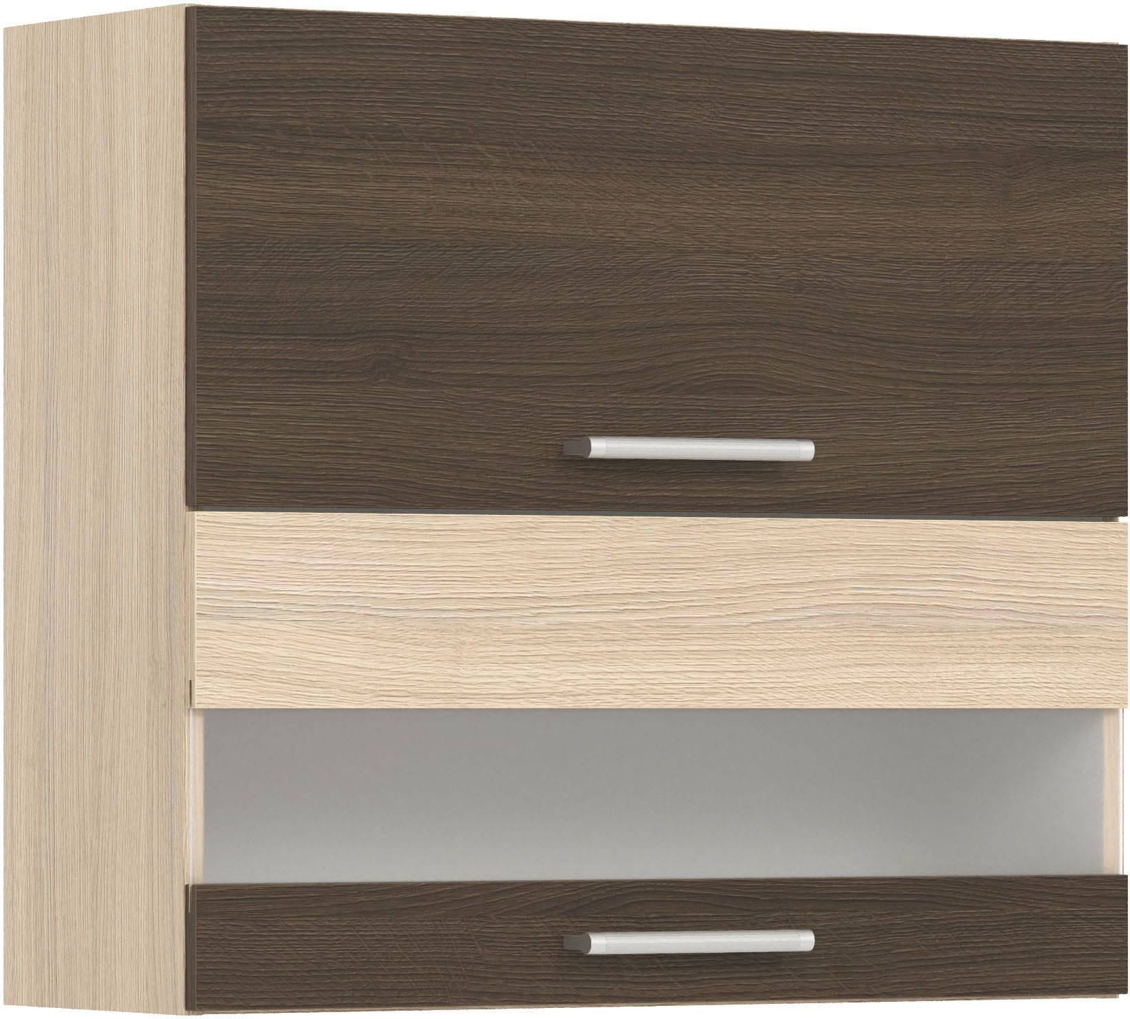 Szafka górna witryna kuchenna wisząca uchylna MODENA MD9/G80W rijeka ciemna