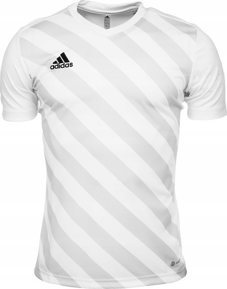 Adidas Koszulka dla dzieci adidas Entrada 22 Graphic Jersey biało-szara HF0120 116cm