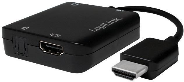 Adapter AV LogiLink HDMI - Toslink czarny (CV0106)