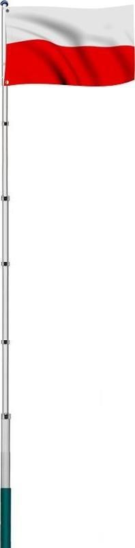 WideShop MASZT NA FLAGE TELESKOPOWY 6,3m + POLSKA FLAGA