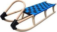 CorbySport Drewniane sanki 125 cm - Niebieskie