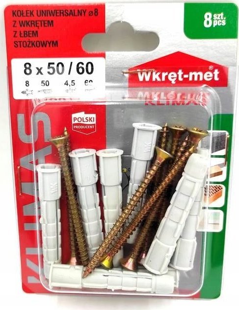 Wkręt-met BLI KOŁ.WSZECHSTRONNEGO 8X60 NYLON kod:B