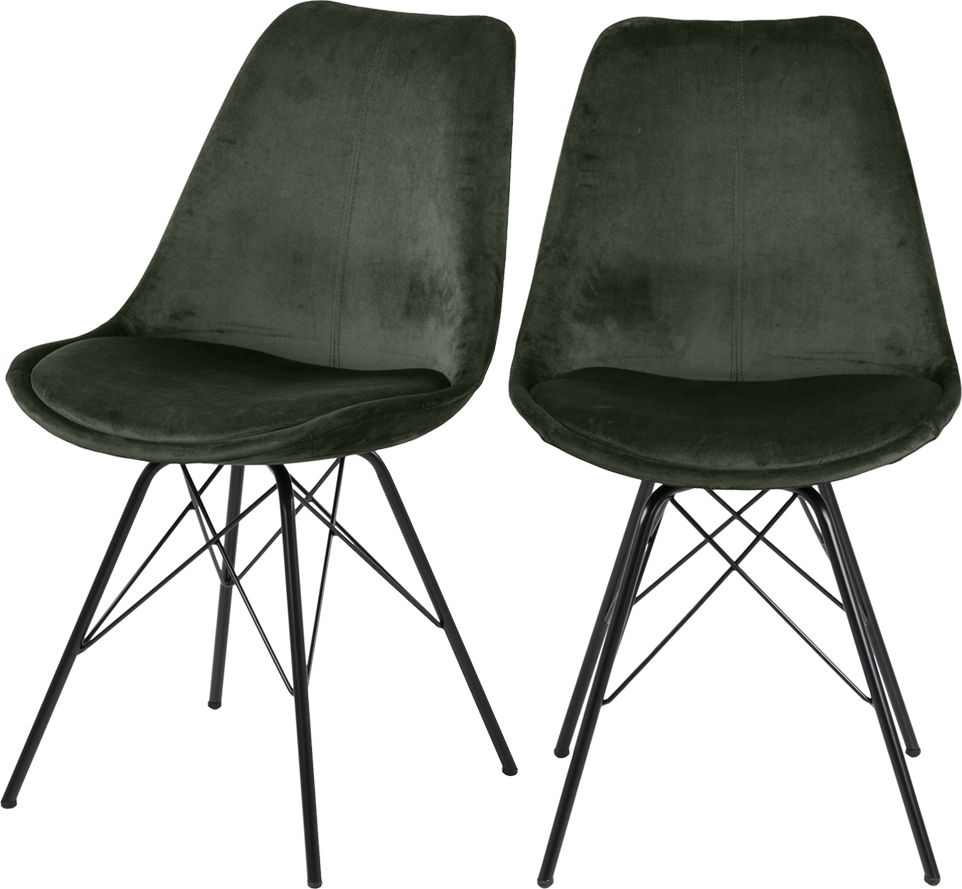 Selsey Zestaw dwóch krzeseł Sapodilla ciemnozielone