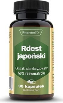 Pharmovit Rdest Japoński - 90 Kaps. Ekstrakt Standaryzowany 50% Resweratrolu