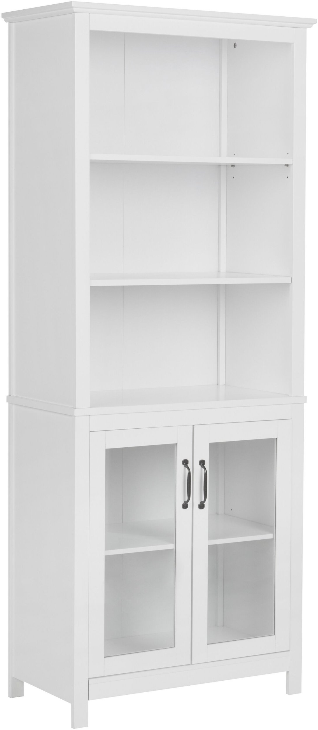 Szafka ze szklanymi drzwiami LUSBY 75 cm Biały