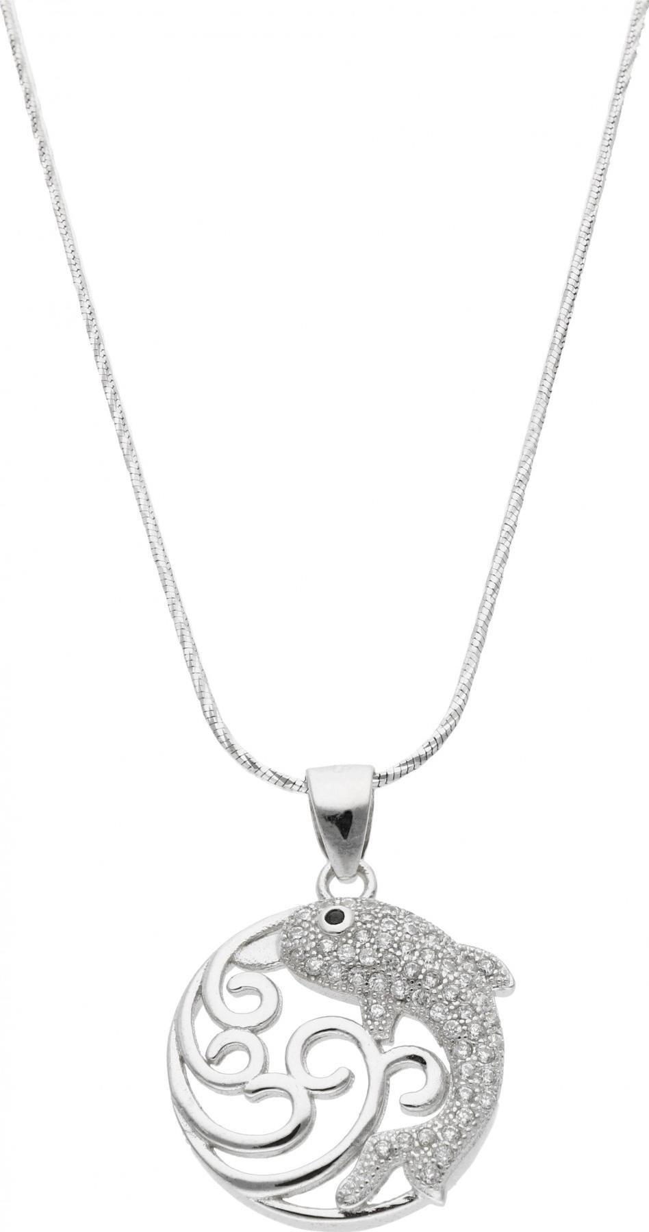 Rosanto Srebrna ażurowa zawieszka z delfinem 925