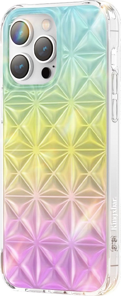 Kingxbar Miya Series etui iPhone 14 pokrowiec obudowa na tył plecki tęczowe