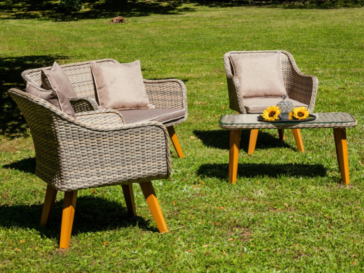 Elegancki zestaw ogrodowy z technorattanu LARGO